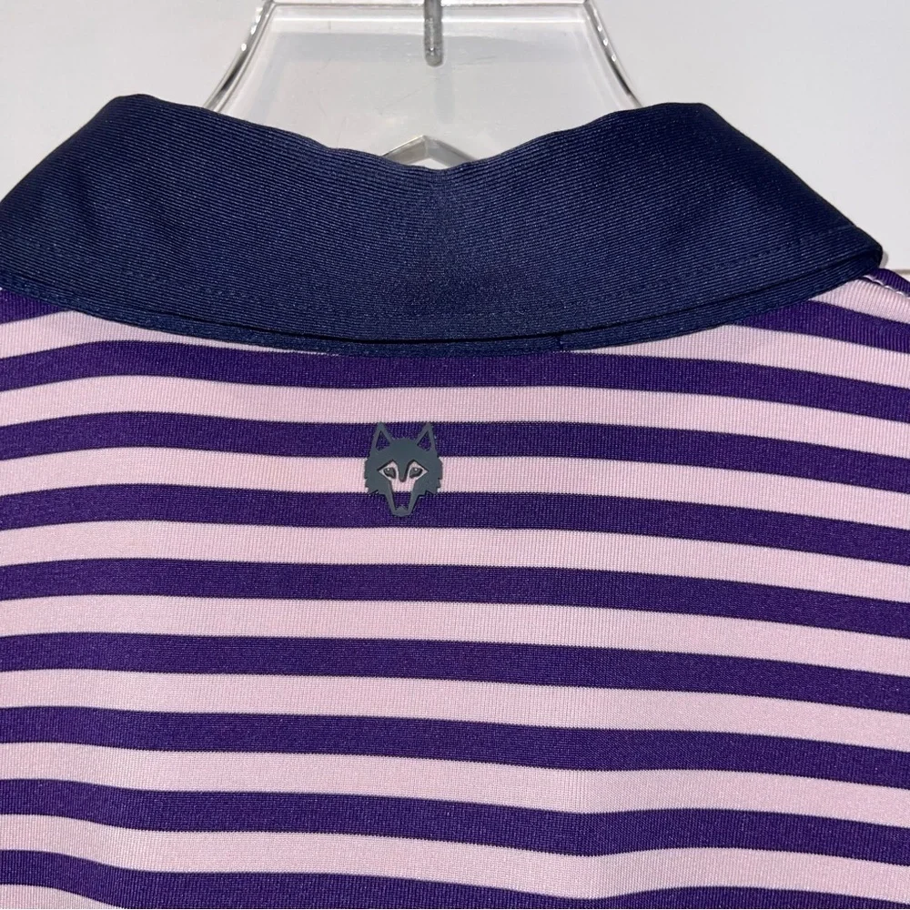 Greyson Bixby Santa Ana Performance Striped Polo Shirt Mens Size Medium - Picture 5 of 7